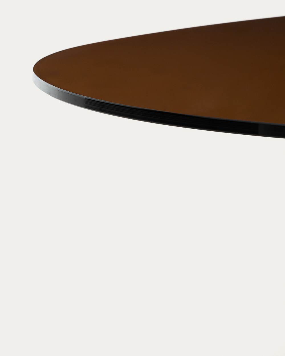Table basse Olir en verre trempé et acier marron 140 x 80 cm - view 5