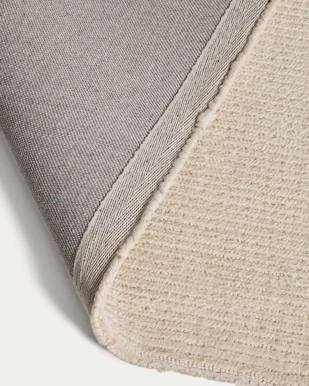 Tapis Lisdan en fibres synthétiques écru avec motif géométrique vert 160 x 230 cm - view 5