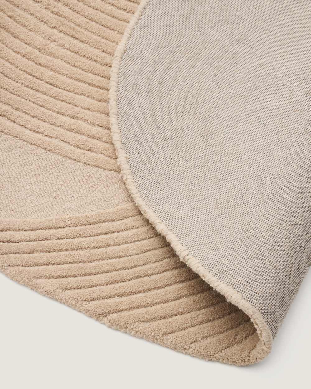 Tapis Domm en laine beige 160 x 230 cm - view 6