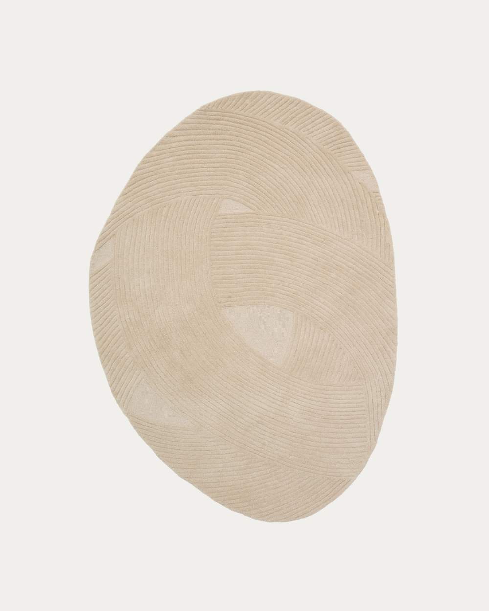 Tapis Domm en laine beige 160 x 230 cm