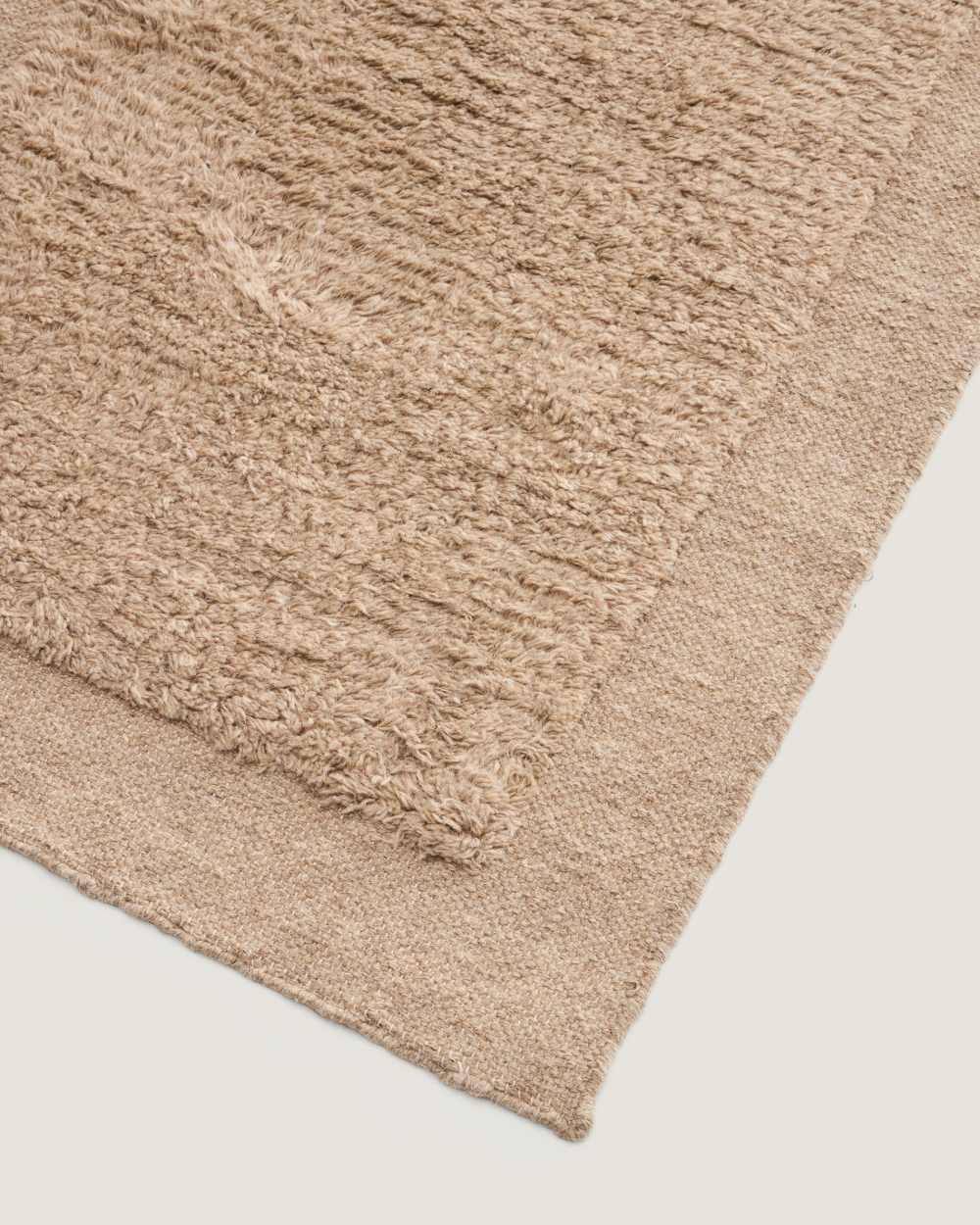 Tapis de couloir Marely en laine beige 200 x 80 cm - view 3