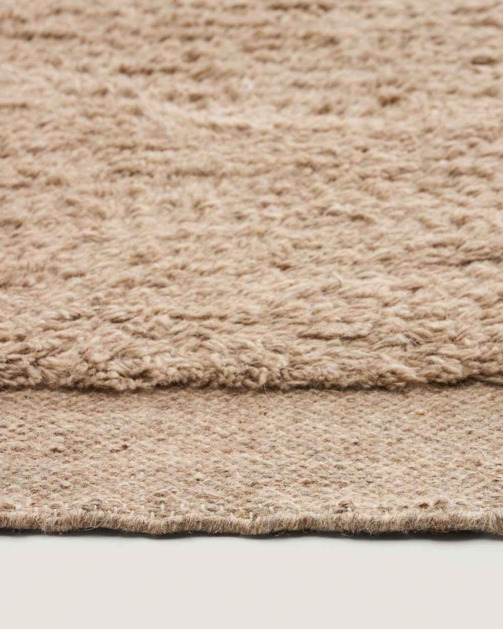 Tapis de couloir Marely en laine beige 200 x 80 cm - view 5