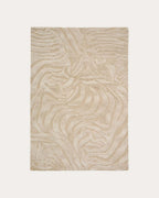 Tapis Tribet en mélange de laine jacquard motif zèbre 160 x 230 cm