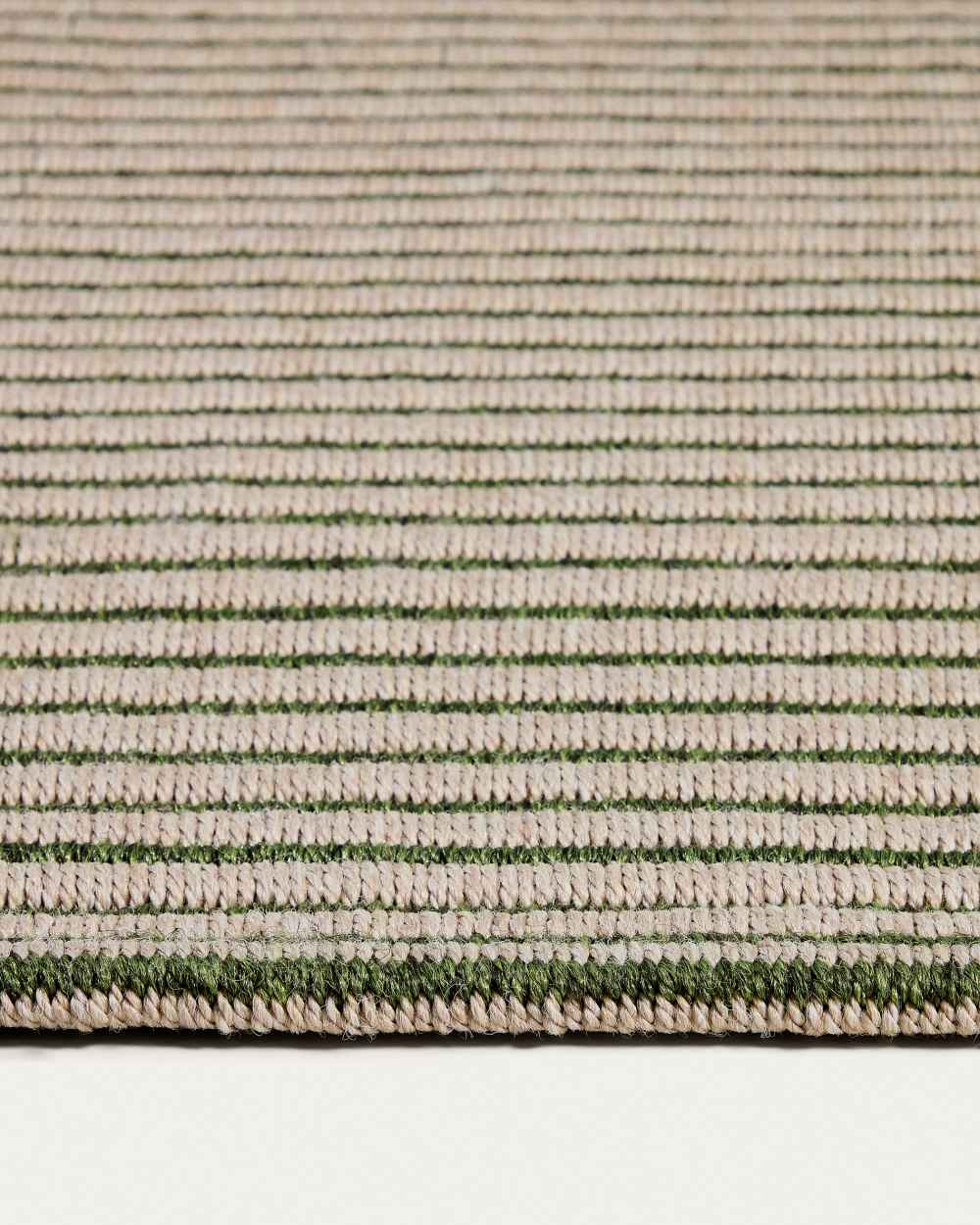 Tapis Ardelia en fibres synthétiques vert et beige 200 x 300 cm - view 5