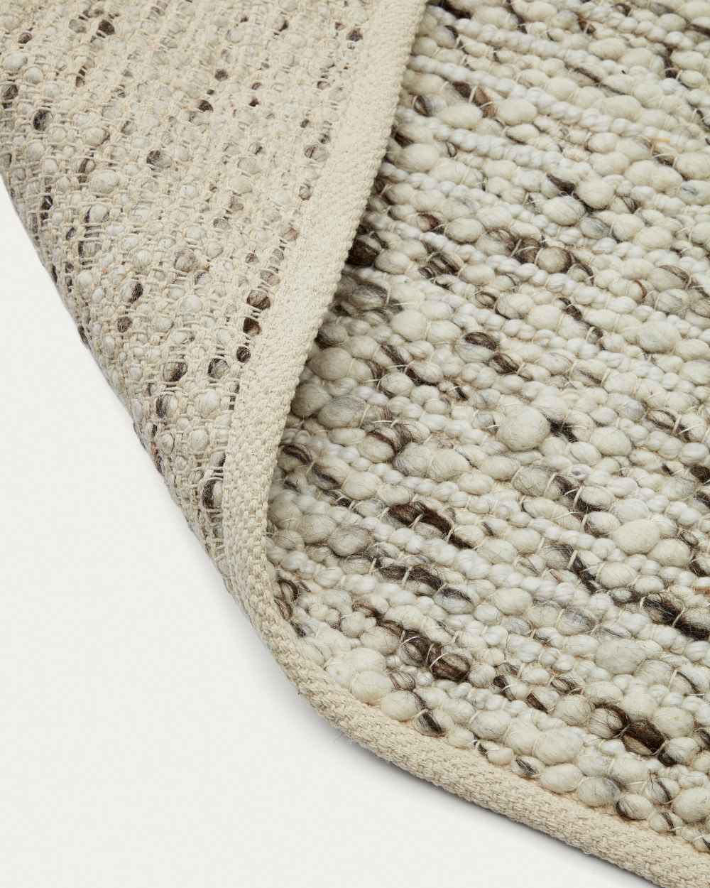 Tapis Manilva en laine et coton marron 200 x 300 cm - view 5