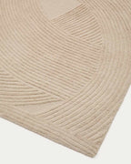 Tapis Domm en laine beige 160 x 230 cm - view 3