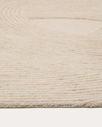 Tapis Domm en laine beige 160 x 230 cm - view 5