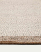 Tapis Nifelia jacquard en laine beige 160 x 230 cm - view 5