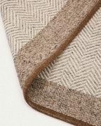 Tapis Nifelia jacquard en laine beige 160 x 230 cm - view 6