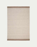 Tapis Nifelia jacquard en laine beige 160 x 230 cm