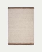 Tapis Nifelia jacquard en laine beige 160 x 230 cm