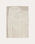 Tapis Colire en laine et viscose beige 160 x 230 cm