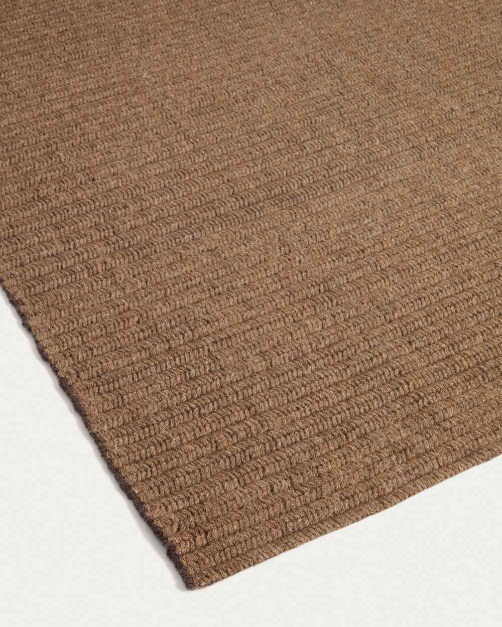 Tapis Imerna en mélange de laine marron 200 x 300 cm - view 3