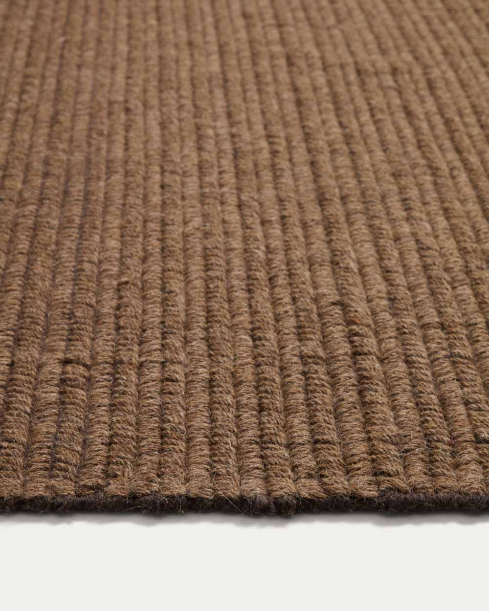 Tapis Imerna en mélange de laine marron 200 x 300 cm - view 4