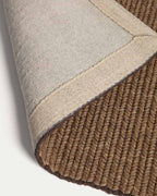 Tapis Imerna en mélange de laine marron 200 x 300 cm - view 5